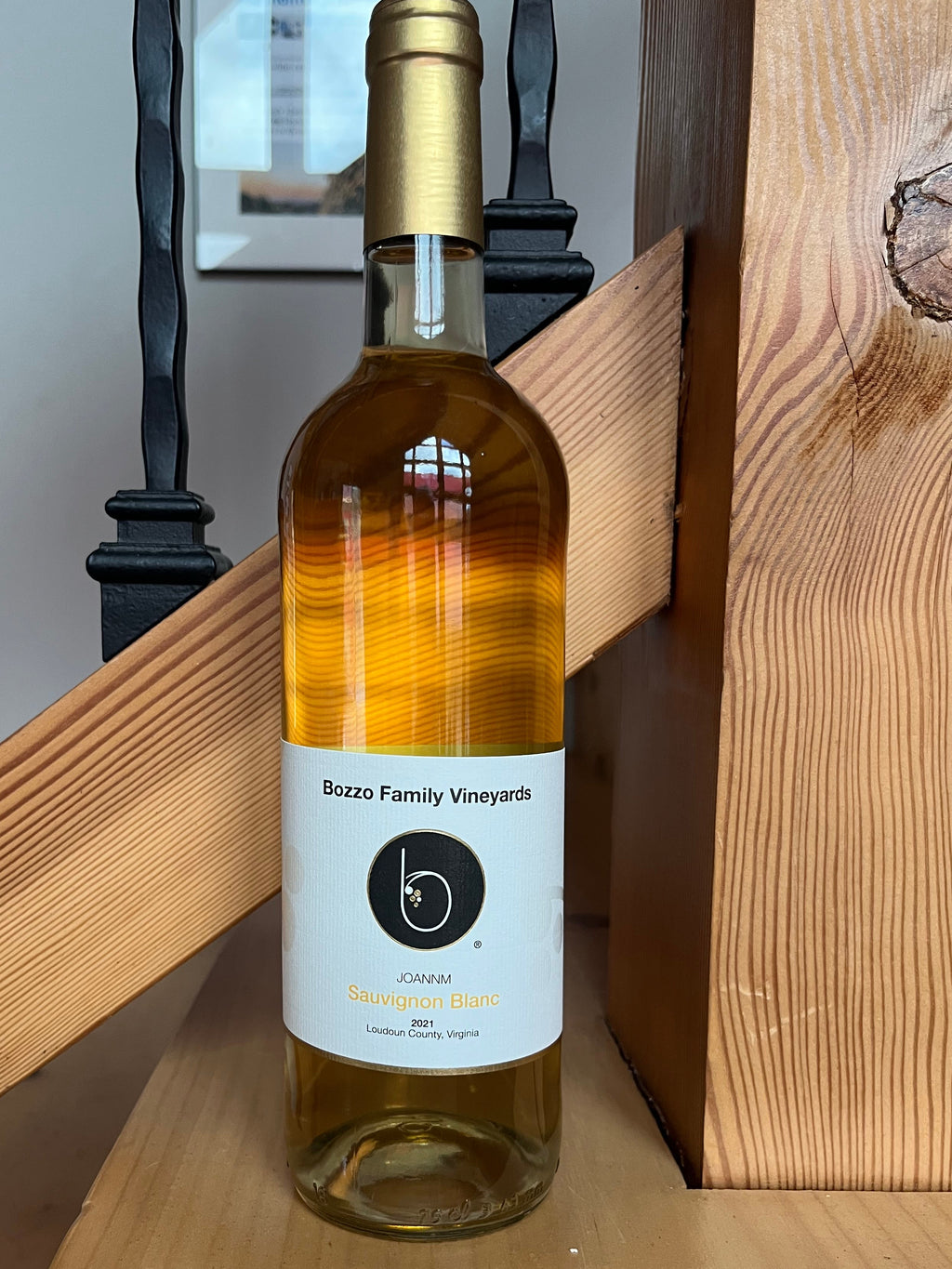 Photo of bottle of JoAnnM wine