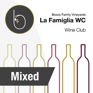 Graphic of mixed wine bottles for mixed wine club
