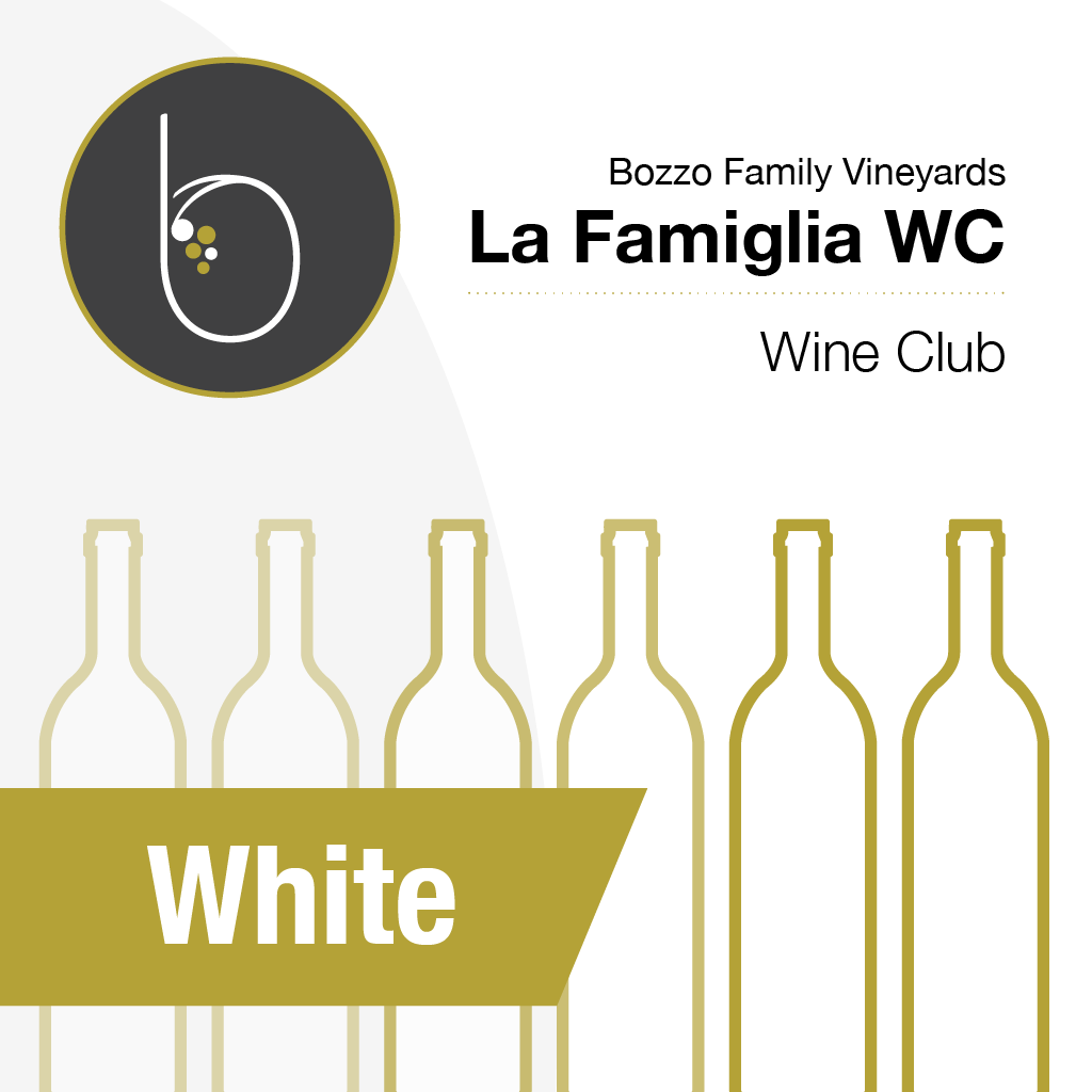 Graphic of white wine bottles for white wine club